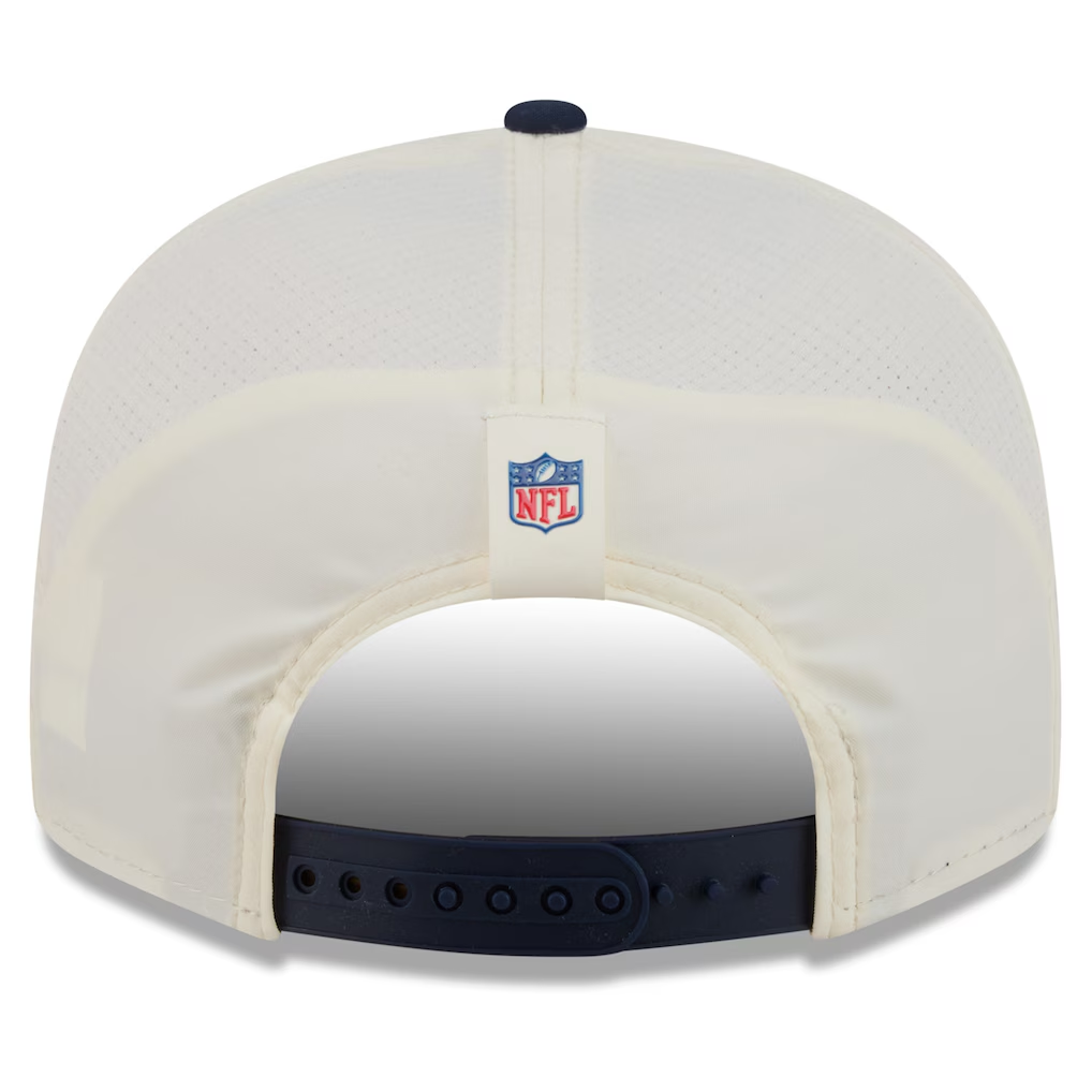 NEW ENGLAND PATRIOTS 2026 NFL TRAINING CAMP 9FIFTY SNAPBACK HAT - CHROME WHITE/NAVY