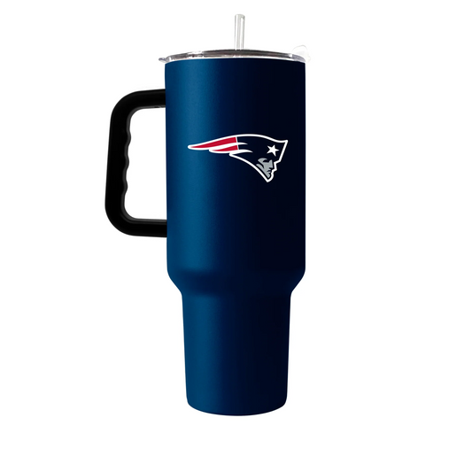 NEW ENGLAND PATRIOTS 40OZ. FLIPSIDE TRAVEL TUMBLER WITH HANDLE