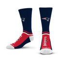 NEW ENGLAND PATRIOTS MEN'S FOR BARE FEET TEAM SLOPE SOCK - NAVY