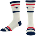 NEW ENGLAND PATRIOTS MEN'S STRIPED FAME SOCKS - CREAM
