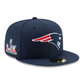 NEW ENGLAND PATRIOTS SUPER BOWL LX SIDE PATCH 59FIFTY FITTED HAT- NAVY