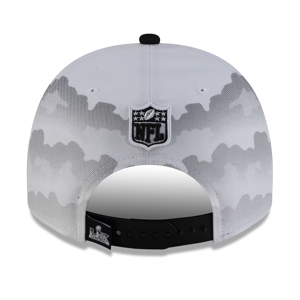 NEW ENGLAND PATRIOTS SUPER BOWL LX TARMAC 9FIFTY A-FRAME SNAPBACK HAT - GRAY