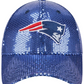 NEW ENGLAND PATRIOTS WOMEN'S SEQUIN 9FORTY ADJUSTABLE HAT - NAVY