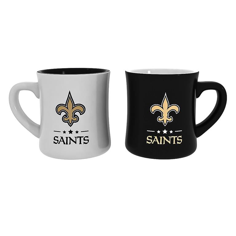 NEW ORLEANS SAINTS 10OZ CERAMIC CUP 2-PIECE SET 