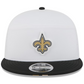 NEW ORLEANS SAINTS 2025 NFL TRAINING CAMP 9FIFTY SPLIT PANEL SNAPBACK HAT - WHITE