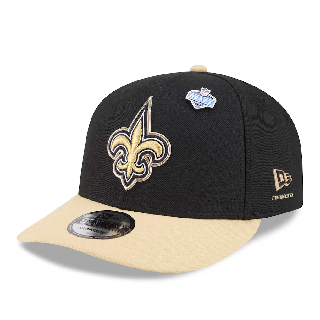 NEW ORLEANS SAINTS 2026 NFL DRAFT 9FIFTY SNAPBACK HAT - BLACK/GOLD