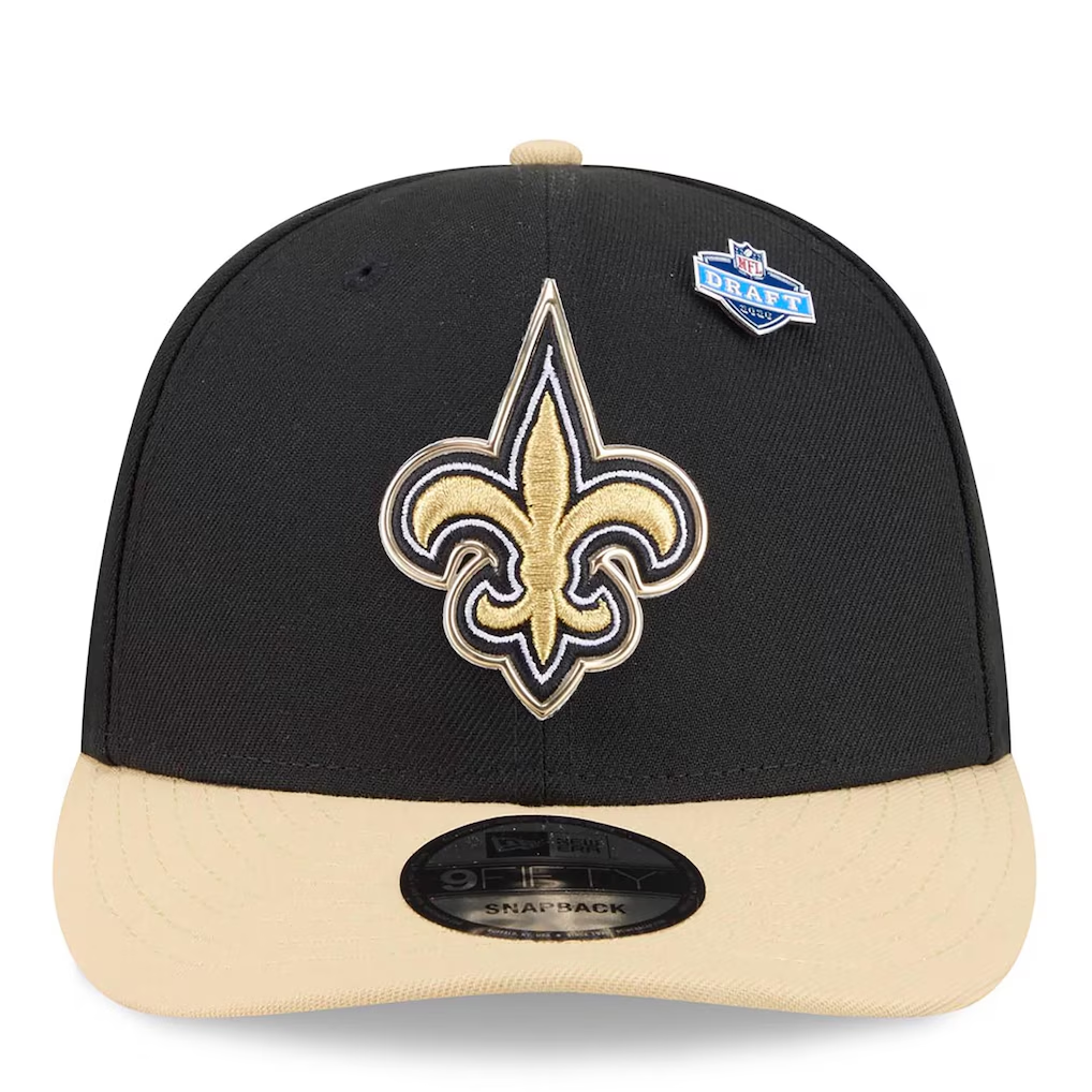 NEW ORLEANS SAINTS 2026 NFL DRAFT 9FIFTY SNAPBACK HAT - BLACK/GOLD