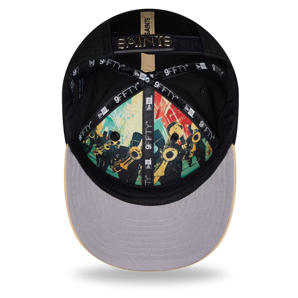 NEW ORLEANS SAINTS 2026 NFL DRAFT 9FIFTY SNAPBACK HAT - BLACK/GOLD