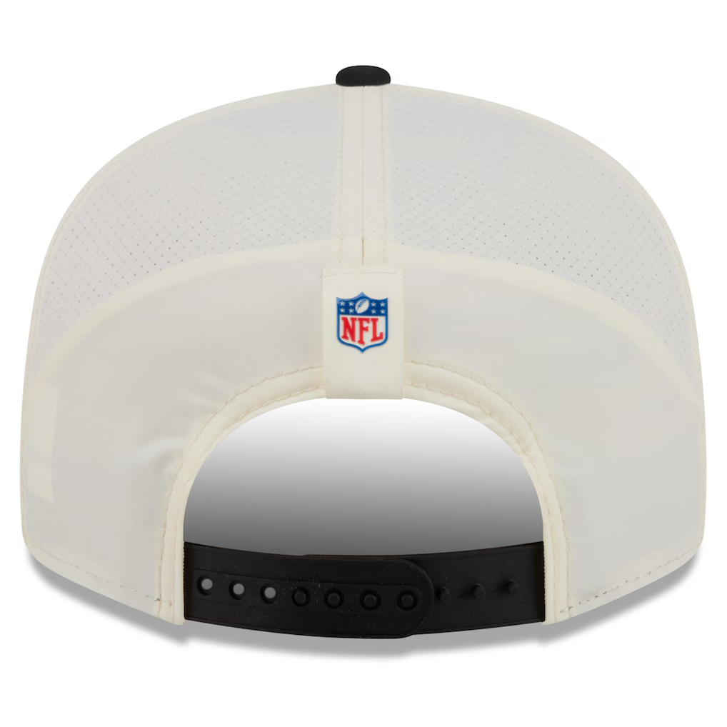 NEW ORLEANS SAINTS 2026 NFL TRAINING CAMP 9FIFTY SNAPBACK HAT - CHROME WHITE/BLACK
