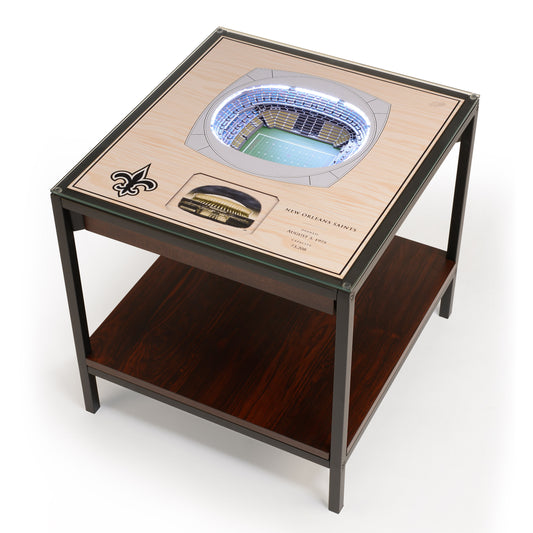 NEW ORLEANS SAINTS 25 LAYER 3D STADIUM LIGHTED END TABLE