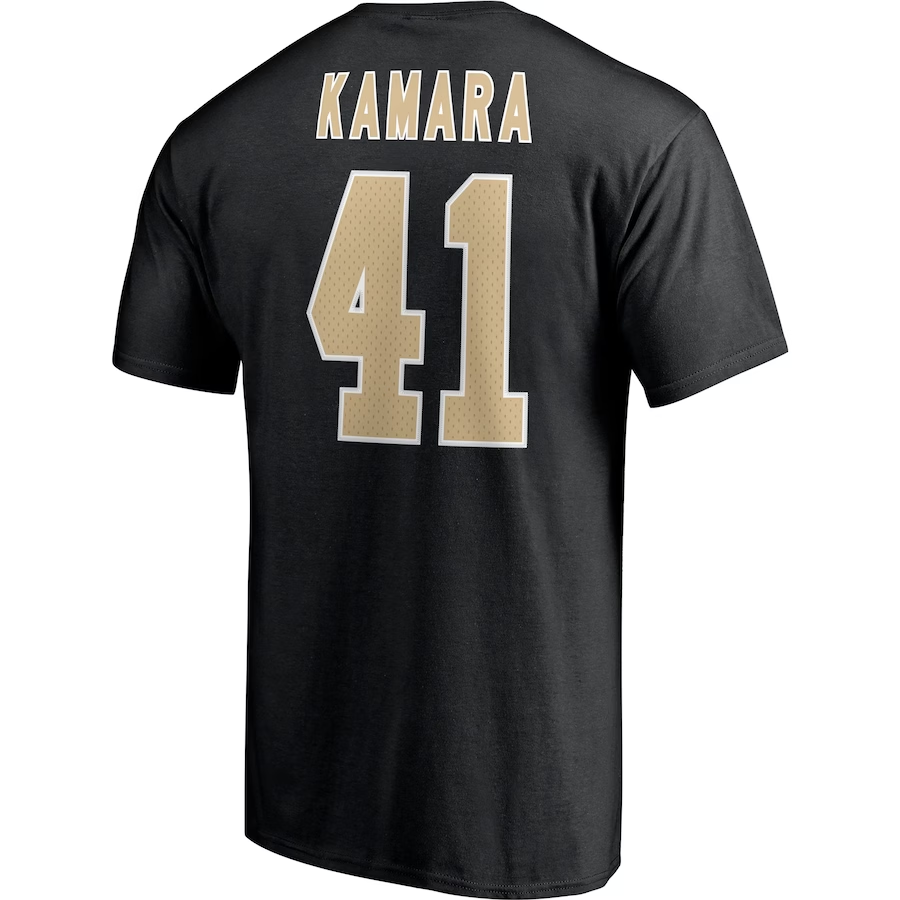 NEW ORLEANS SAINTS ALVIN KAMARA MEN'S PLAYER ICON NAME & NUMBER T-SHIRT