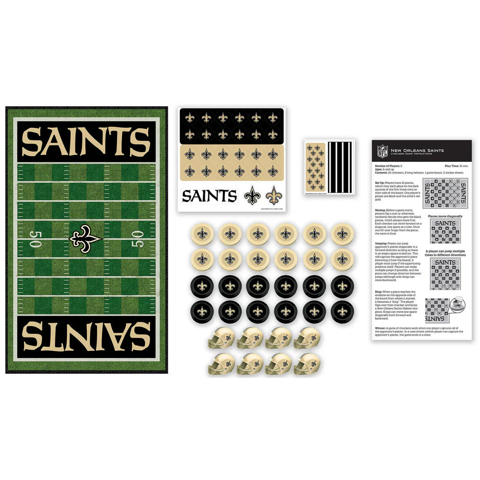 NEW ORLEANS SAINTS CHECKERS BOARD GAME