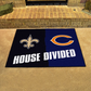 NEW ORLEANS SAINTS / CHICAGO BEARS HOUSE DIVIDED 34" X 42.5" MAT