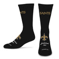 NEW ORLEANS SAINTS MEN'S FOR BARE FEET ESTABLISHED SOCK - BLACK
