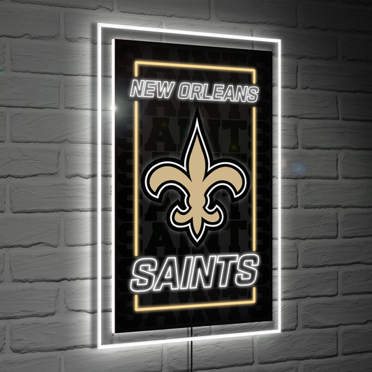 NEW ORLEANS SAINTS RECTANGLE NEOLITE LED WALL DECOR