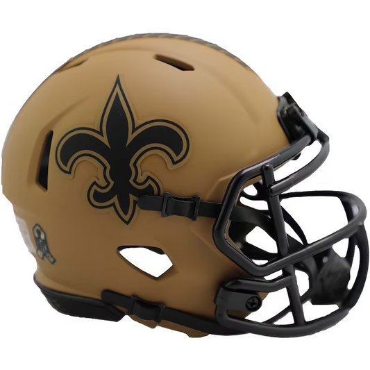 NEW ORLEANS SAINTS RIDDELL 2023 SALUTE TO SERVICE MINI SPEED HELMET