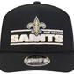 NEW ORLEANS SAINTS STATED 9SEVENTY STRETCH-SNAP ADJUSTABLE HAT - BLACK
