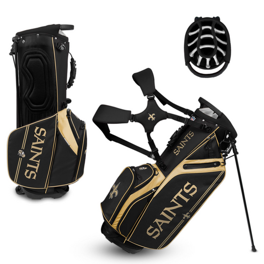 NEW ORLEANS SAINTS TEAM EFFORT CADDIE CARRY HYBRID GOLF BAG