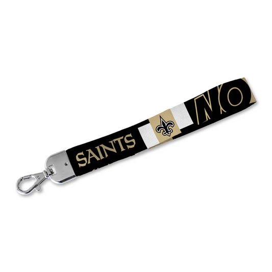 NEW ORLEANS SAINTS WRISTLET LANYARD KEYCHAIN