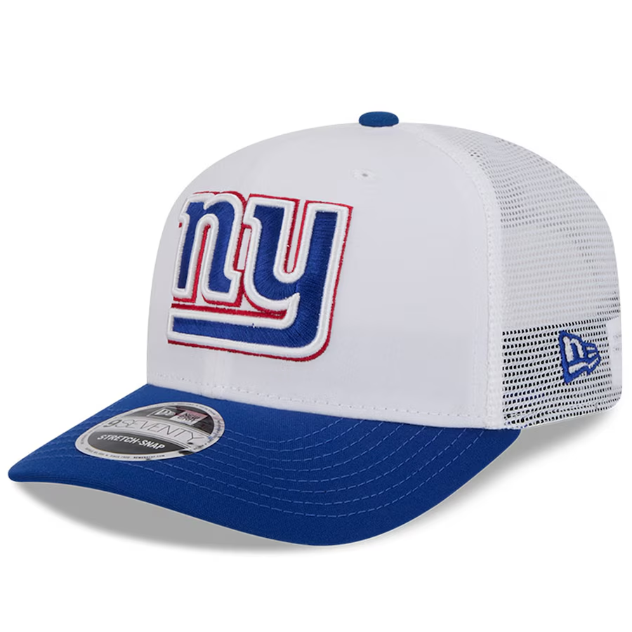 NEW YORK GIANTS 2024 NFL TRAINING CAMP 9SEVENTY STRETCH SNAP TRUCKER HAT - WHITE