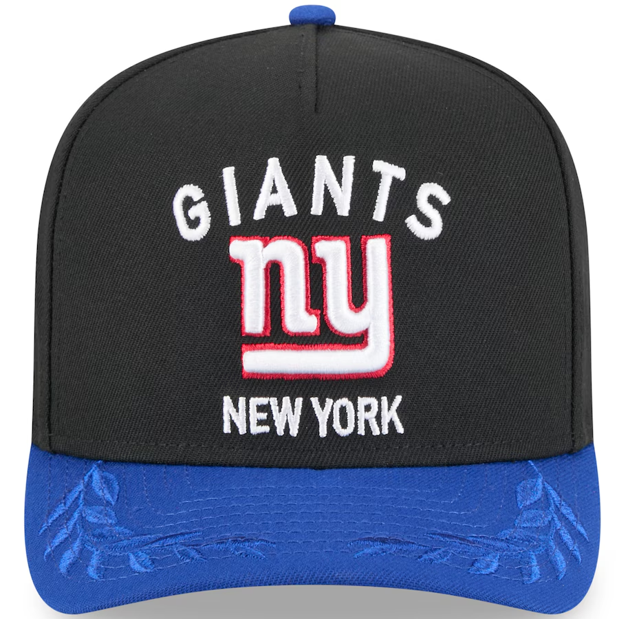 NEW YORK GIANTS 2025 NFL DRAFT 9FIFTY A-FRAME SNAPBACK HAT - BLACK/BLUE
