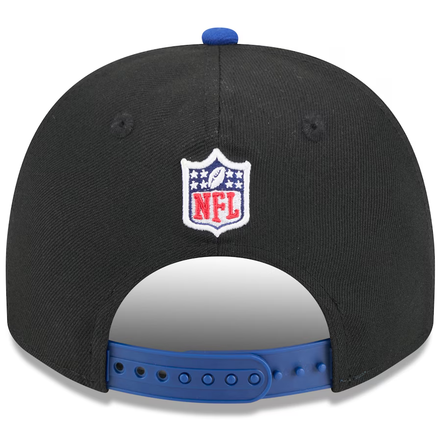 NEW YORK GIANTS 2025 NFL DRAFT 9FIFTY A-FRAME SNAPBACK HAT - BLACK/BLUE