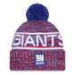 NEW YORK GIANTS 2025 NFL SIDELINE COLD WEATHER CUFFED KNIT WITH POM - RED