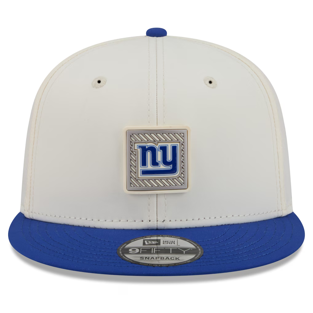 NEW YORK GIANTS 2026 NFL TRAINING CAMP 9FIFTY SNAPBACK HAT - CHROME WHITE/BLUE