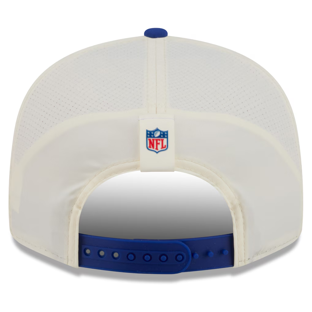 NEW YORK GIANTS 2026 NFL TRAINING CAMP 9FIFTY SNAPBACK HAT - CHROME WHITE/BLUE