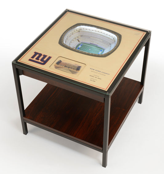 NEW YORK GIANTS 25 LAYER 3D STADIUM LIGHTED END TABLE