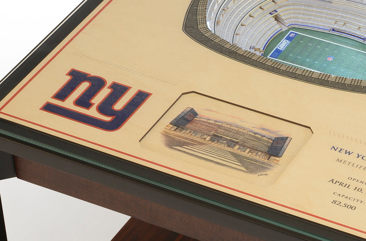NEW YORK GIANTS 25 LAYER 3D STADIUM LIGHTED END TABLE