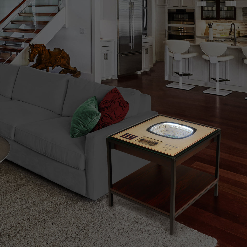 NEW YORK GIANTS 25 LAYER 3D STADIUM LIGHTED END TABLE