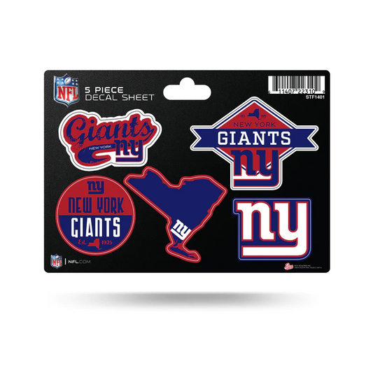 NEW YORK GIANTS 5-PIECE STICKER SHEET