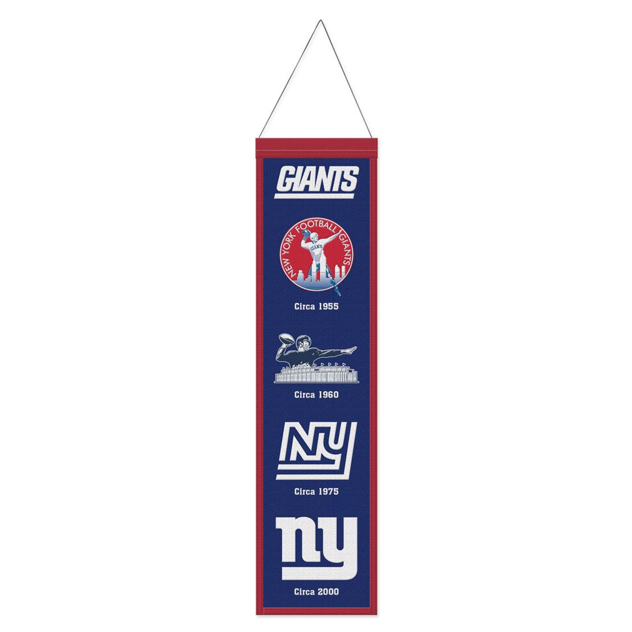 NEW YORK GIANTS 8" X 32" EVOLUTION WOOL BANNER