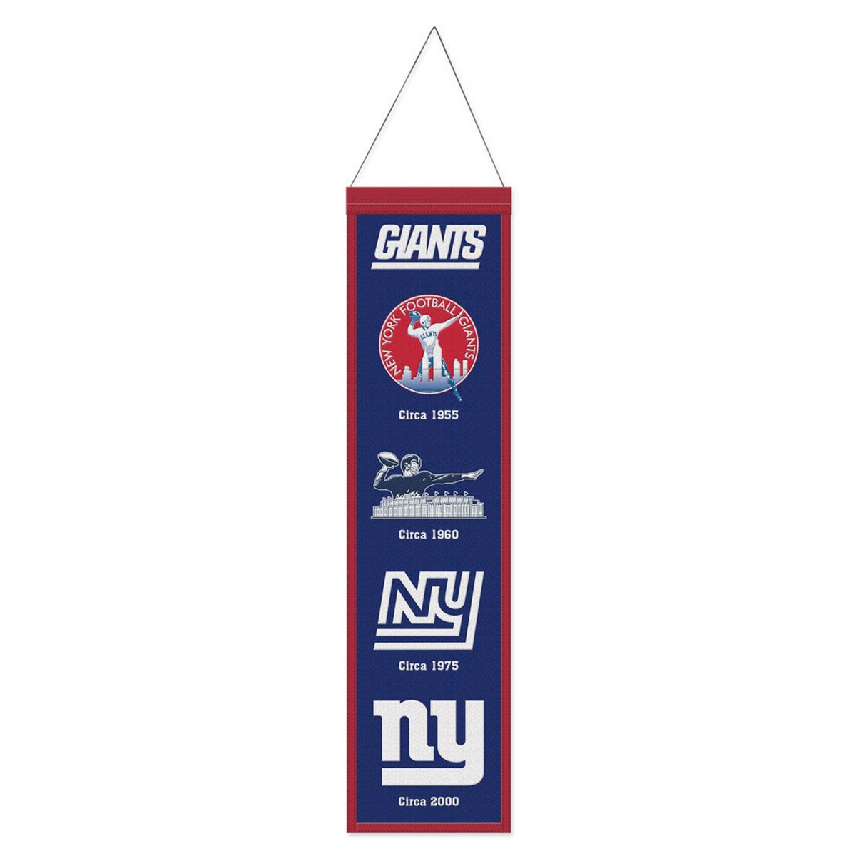 NEW YORK GIANTS 8" X 32" EVOLUTION WOOL BANNER