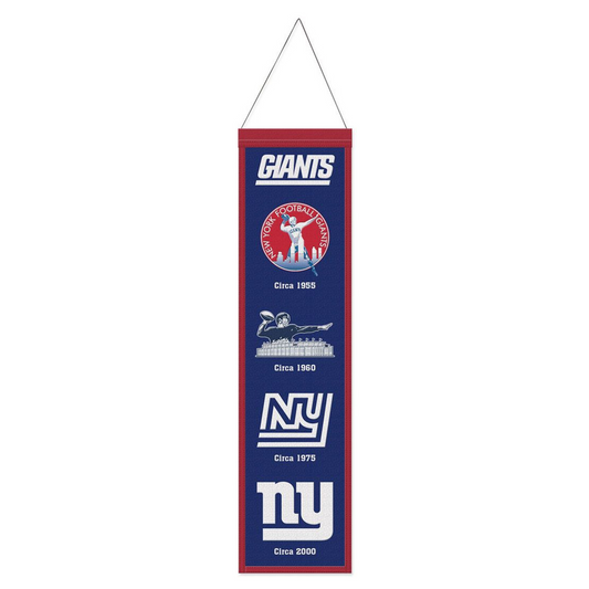 NEW YORK GIANTS 8" X 32" EVOLUTION WOOL BANNER