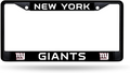 NEW YORK GIANTS BLACK CHROME METAL LICENSE PLATE FRAME