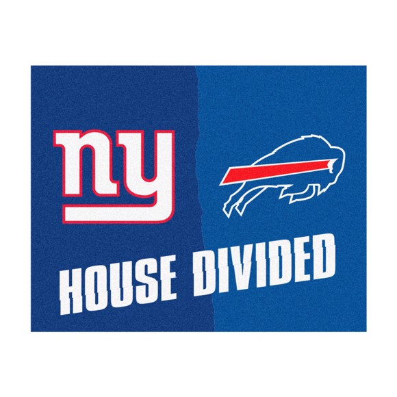NEW YORK GIANTS / BUFFALO BILLS HOUSE DIVIDED 34" X 42.5" MAT