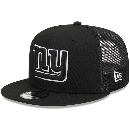 NEW YORK GIANTS EVERGREEN TRUCKER 9FIFTY SNAPBACK HAT - BLACK/WHITE