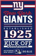 NEW YORK GIANTS HOME WORDAGE 11X17 CARTEL DE PARED