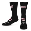 NEW YORK GIANTS MEN'S FOR BARE FEET ESTABLISHED SOCK - BLACK