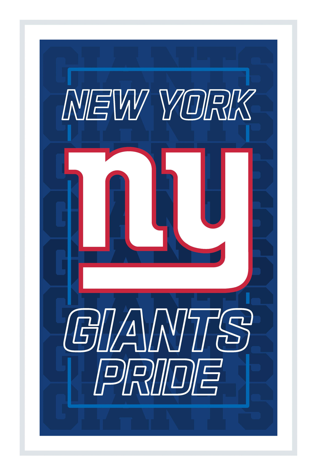 NEW YORK GIANTS RECTANGLE NEOLITE LED WALL DECOR