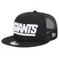 NEW YORK GIANTS RETRO EVERGREEN TRUCKER 9FIFTY SNAPBACK HAT - BLACK/WHITE
