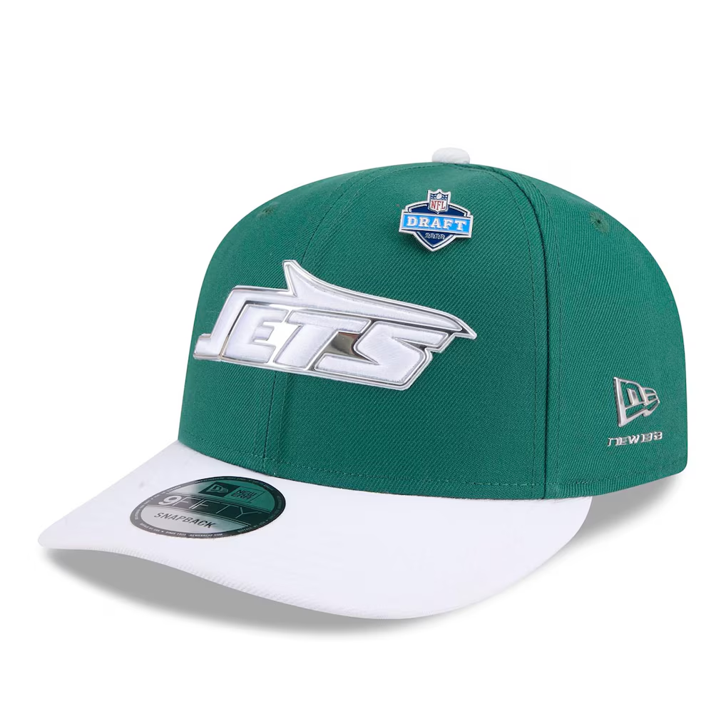 NEW YORK JETS 2026 NFL DRAFT 9FIFTY SNAPBACK HAT - GREEN/WHITE