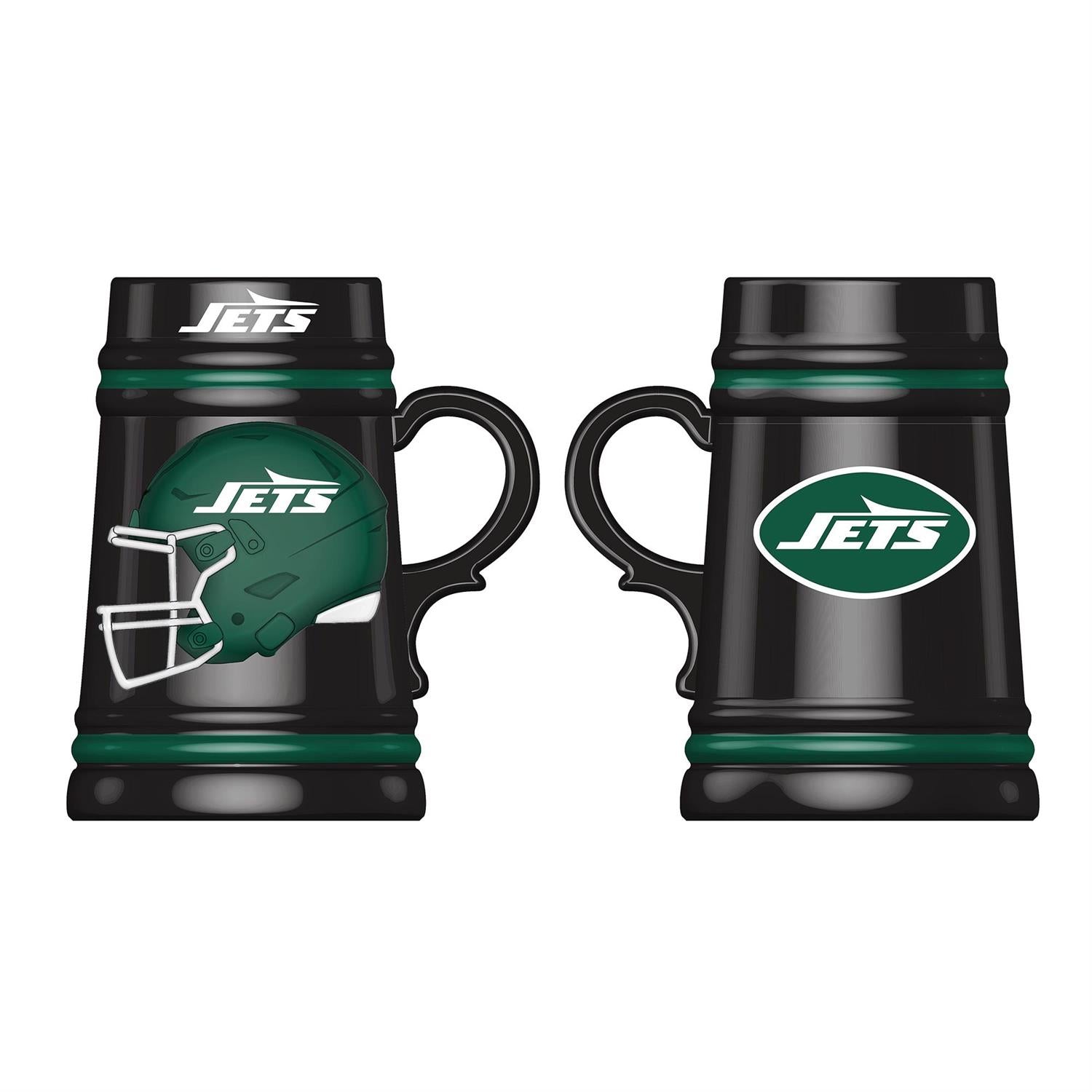 NEW YORK JETS 24OZ CERAMIC STEIN CUP WITH GIFT BOX