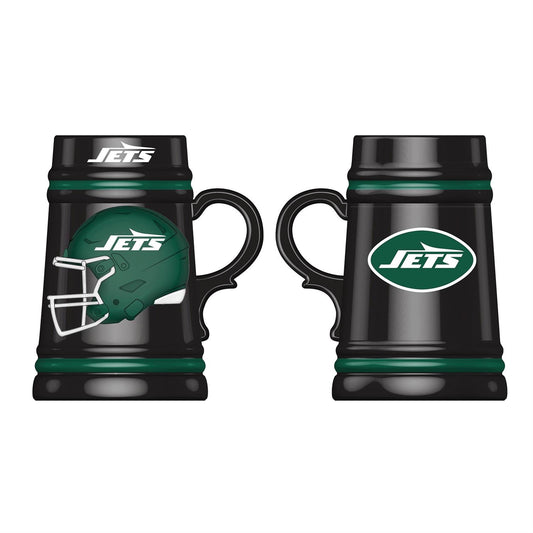 NEW YORK JETS 24OZ CERAMIC STEIN CUP WITH GIFT BOX