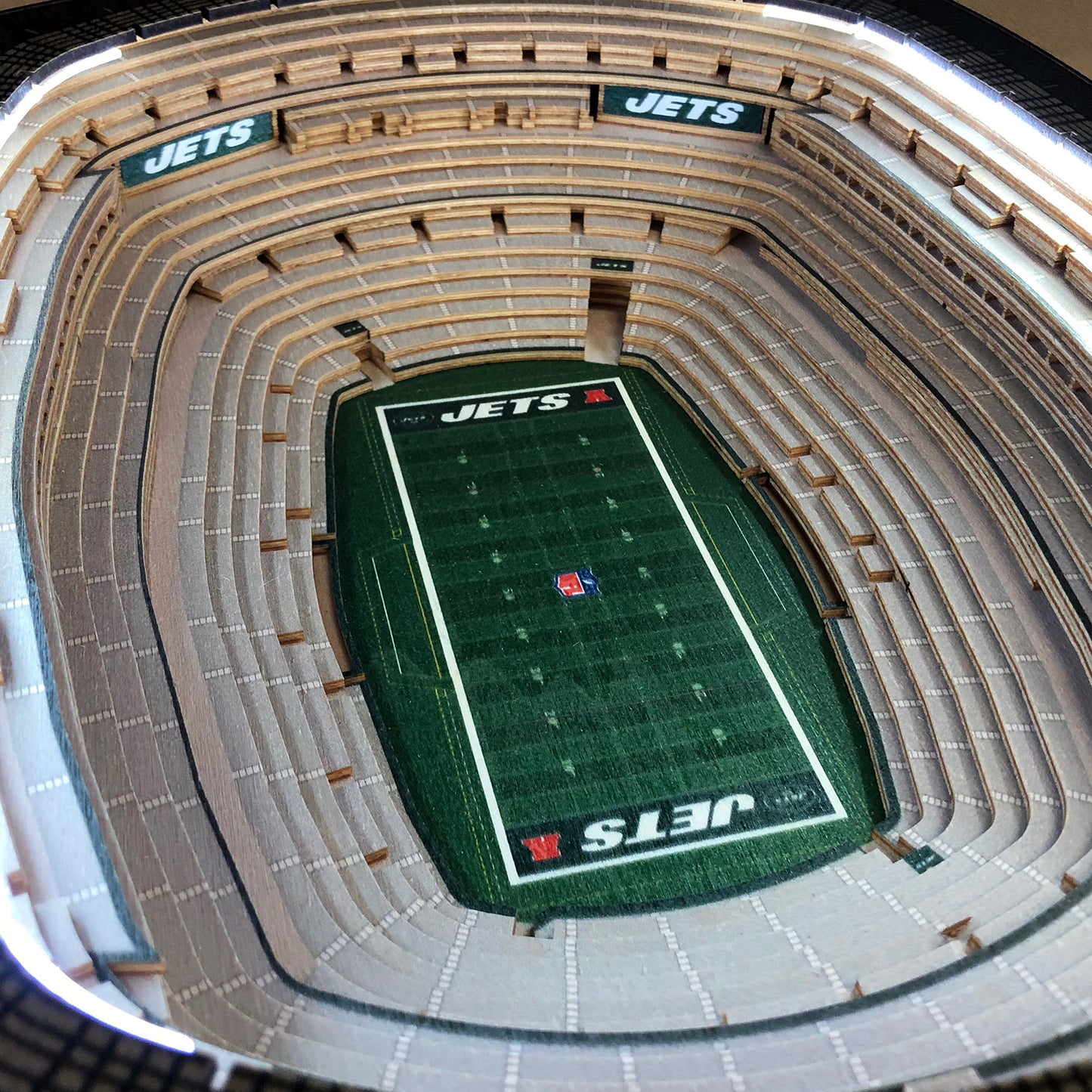 NEW YORK JETS 25 LAYER 3D STADIUM LIGHTED END TABLE