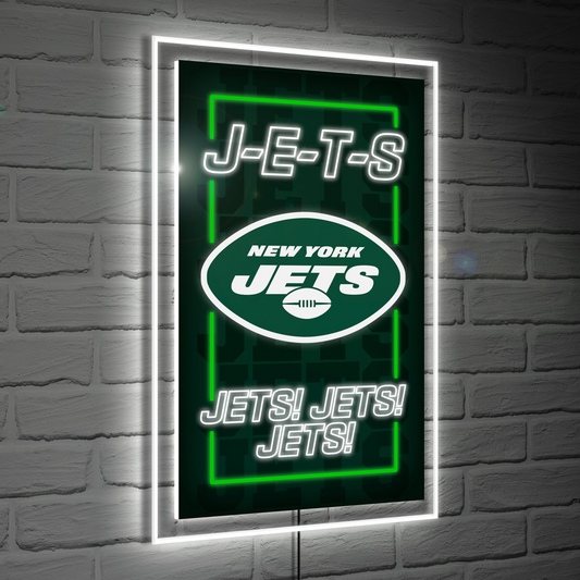 NEW YORK JETS RECTANGLE NEOLITE LED WALL DECOR