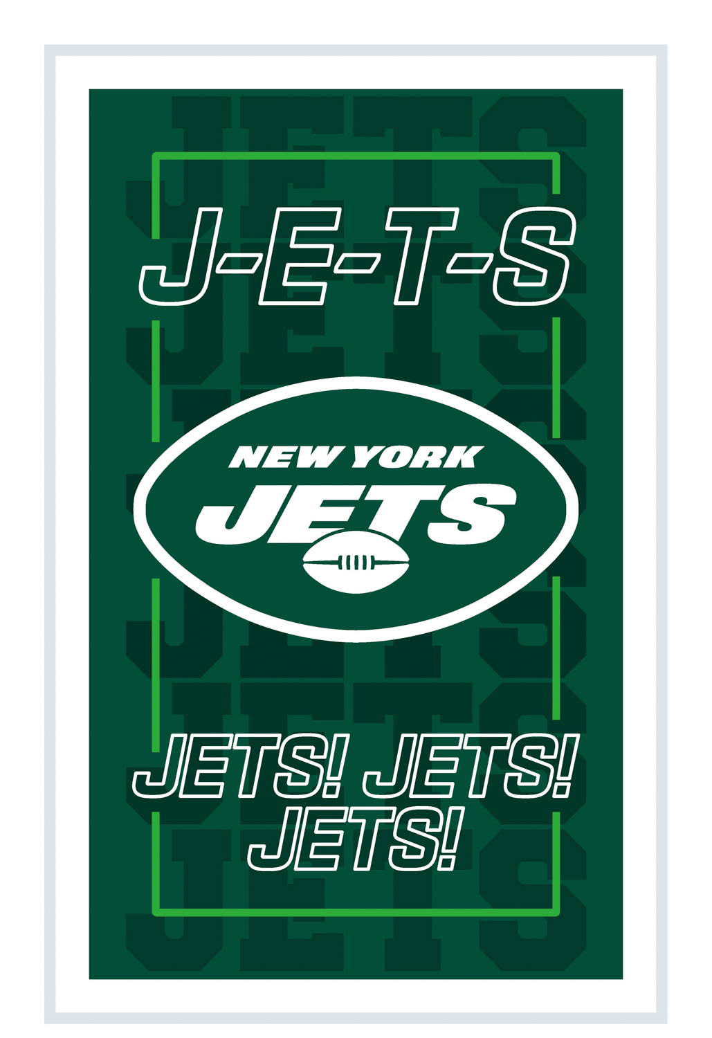 NEW YORK JETS RECTANGLE NEOLITE LED WALL DECOR