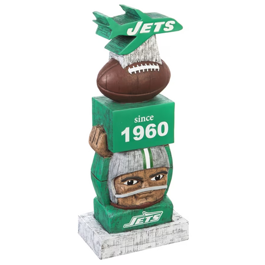 NEW YORK JETS GARDEN TIKI TOTEM STATUE - RETRO
